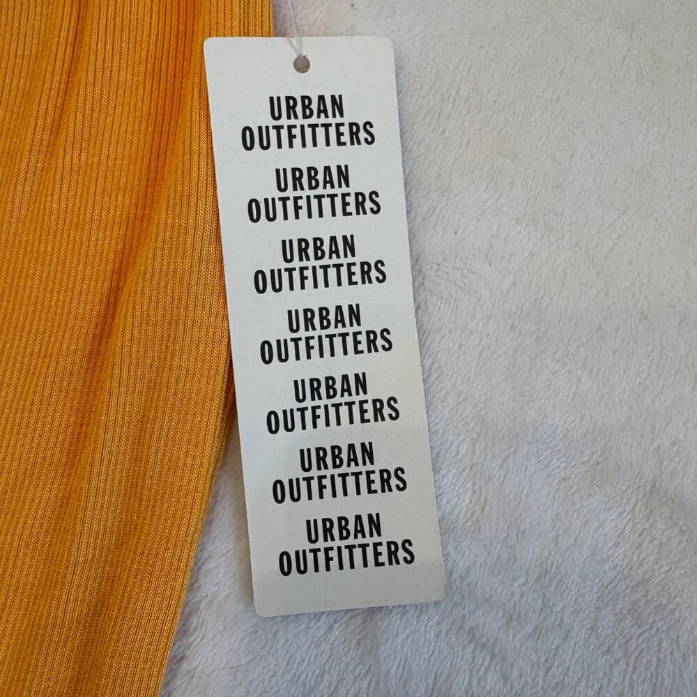 Out From Under Y2K Yellow Boho Ribbed Wide-Leg Loungewear Drawstring Pants L - Picture 8 of 12